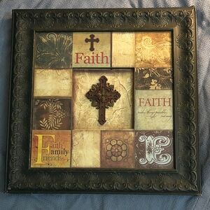 Decorative Faith Wall Art with Cross
